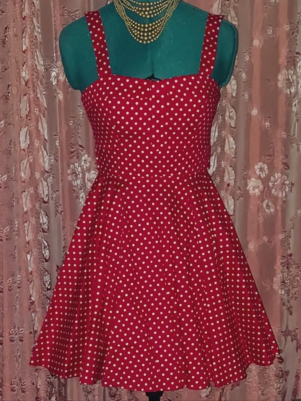Ixia Poshmark Retro Style Fit n Flare Red Polka Dot Dress